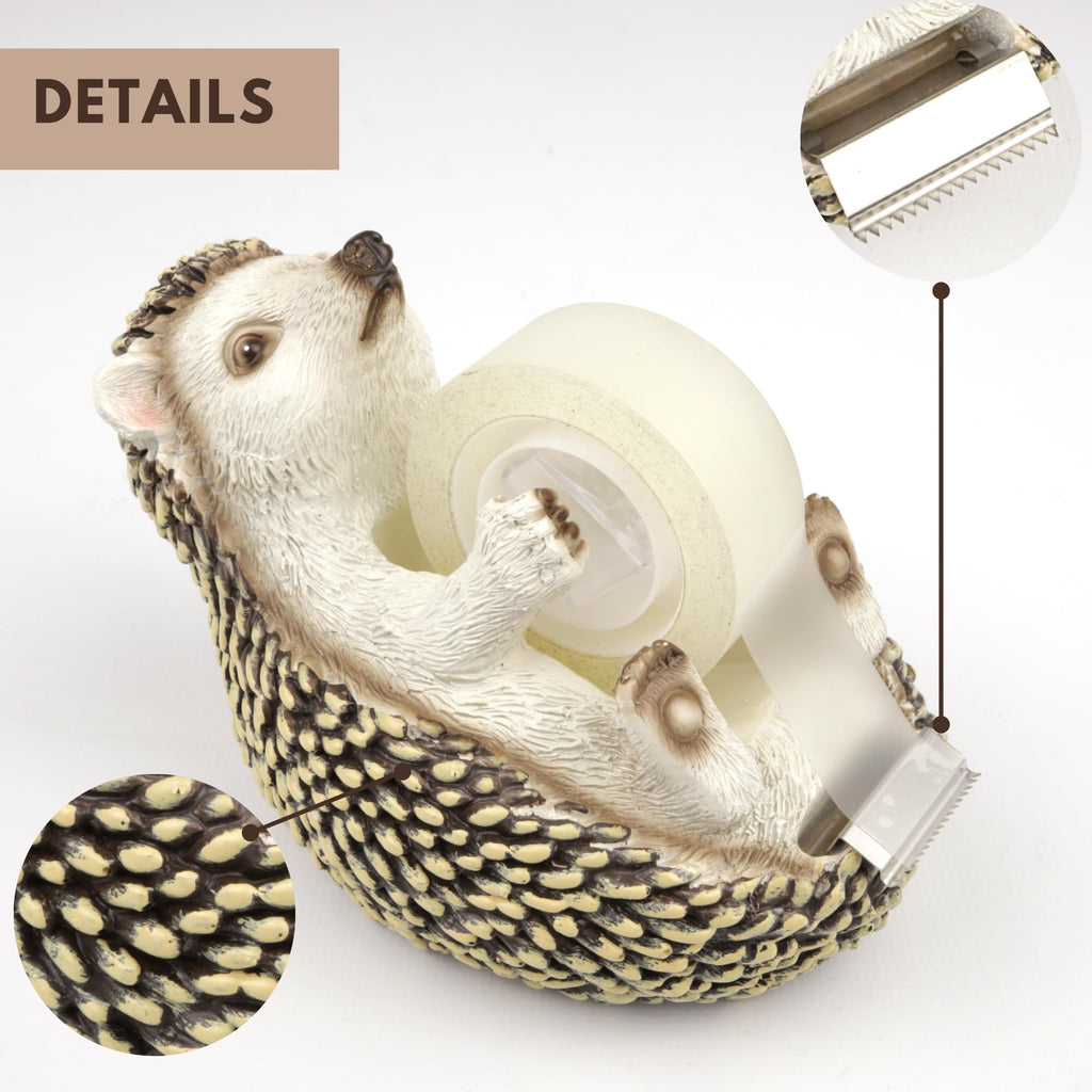 Hedgehog Tape Dispenser, Office Desk Accessory, 5"x3"x3.75"