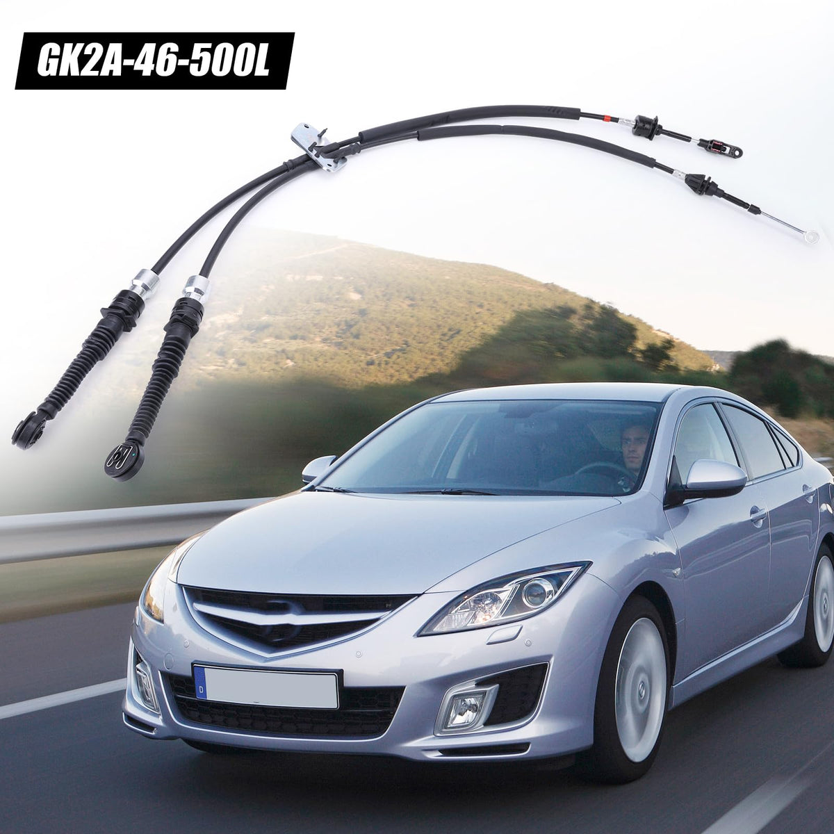 Slakerbe GK2A-46-500L Transmission Shift Control Cable for Mazda 6 2003-08