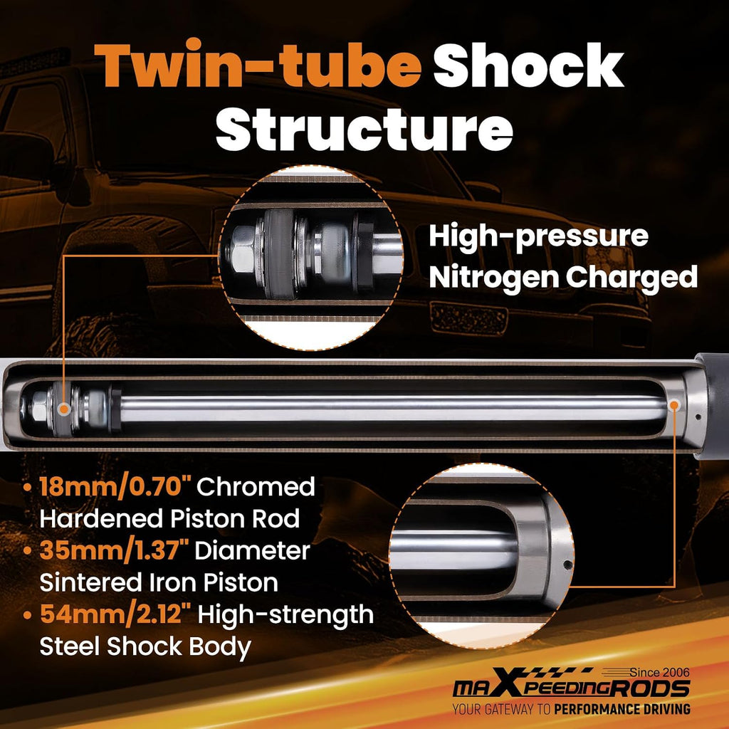 maXpeedingrods 0-2.5" Rear Shocks for Jeep Grand Cherokee WJ 1999-2004