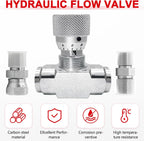 3/8" Hydraulic Adjustable Flow Control Two-way Valve