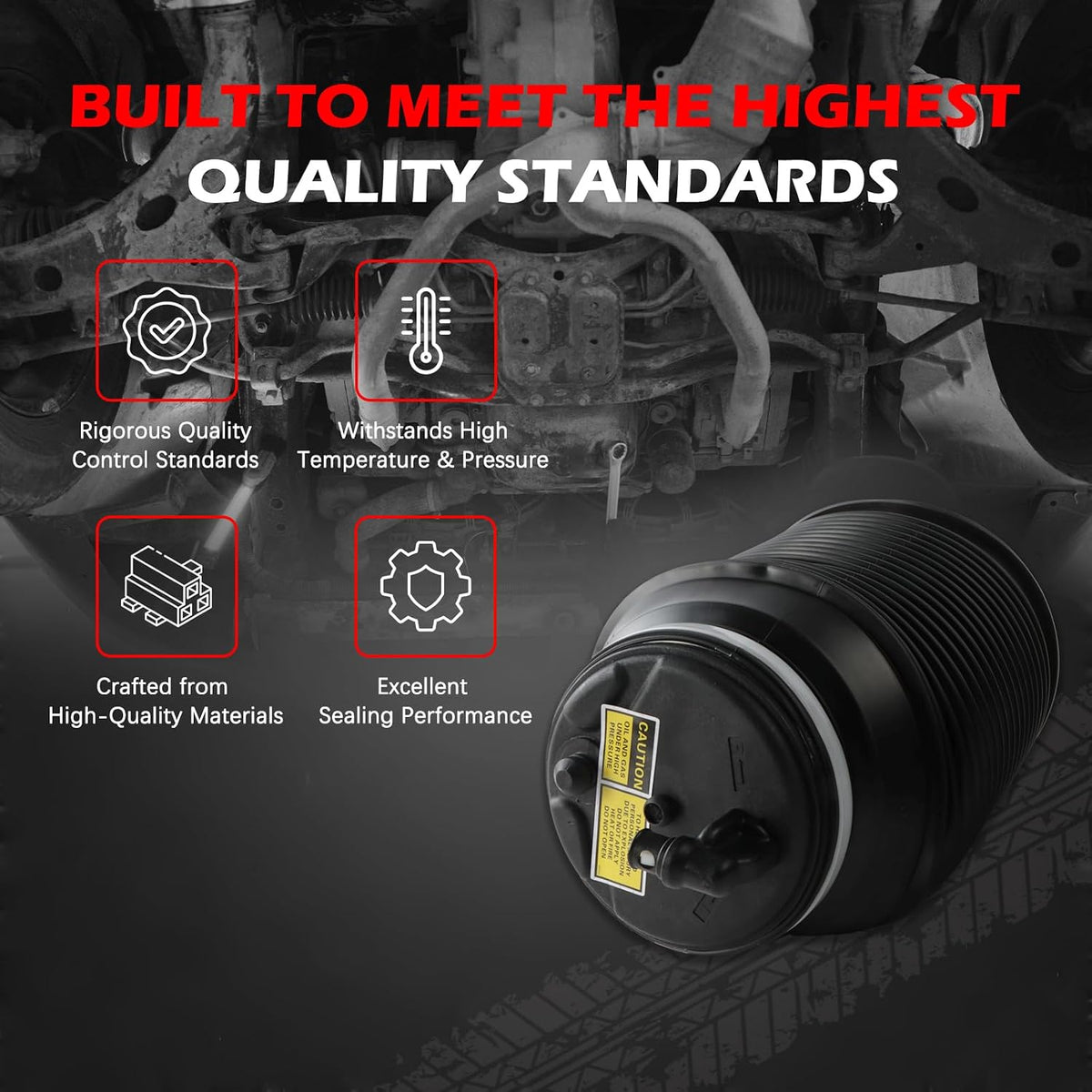 2Pcs Rear Air Suspension Bag Compatible with 2005 2006 2007 Sequoia 4.7L V8 Sport Utility 4WD/RWD OE 4808034010 4809034010