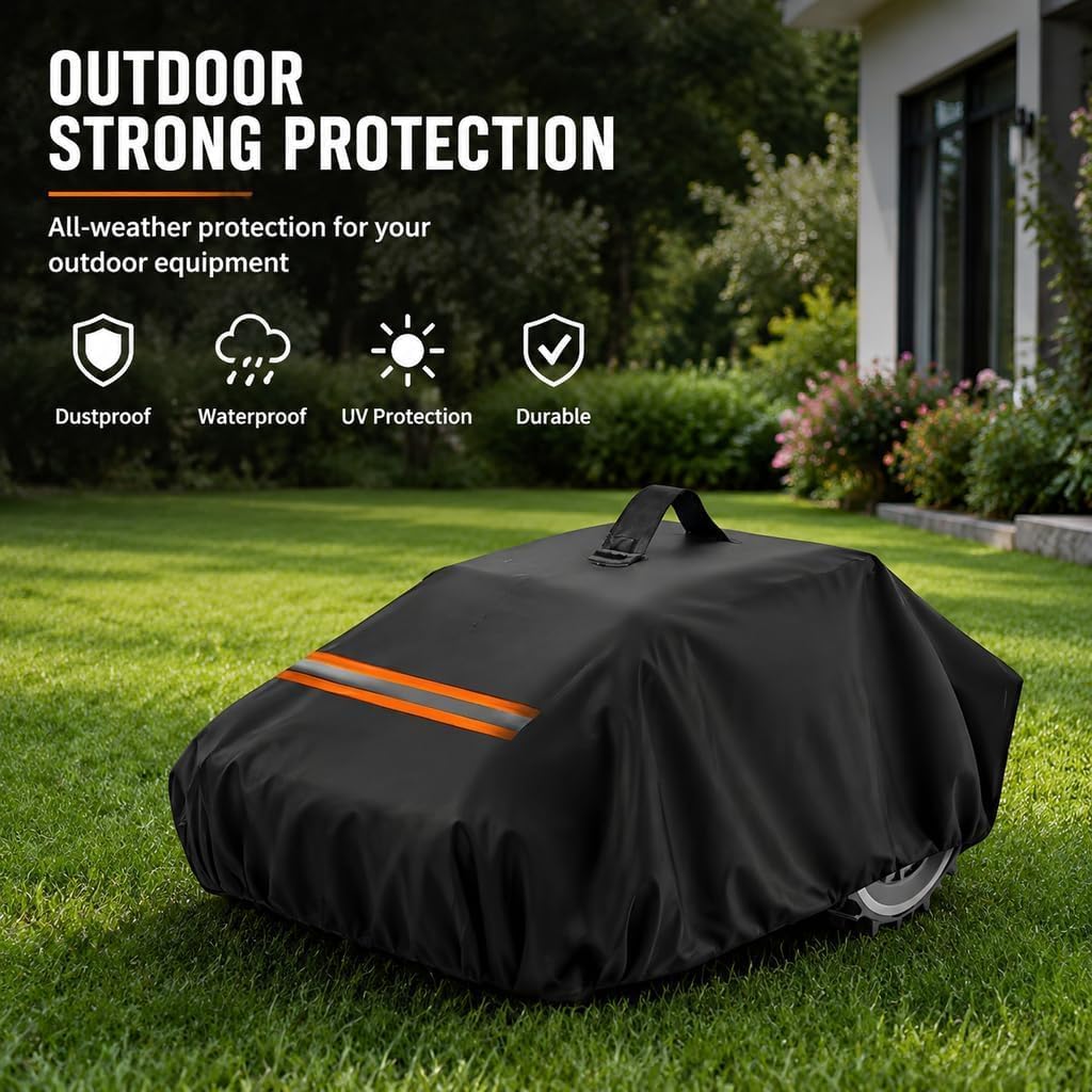 Robotic Lawn Mower Cover Compatible with Eufy TrueVision E15 2025-present, 600D Water Resistant Outdoor Protection