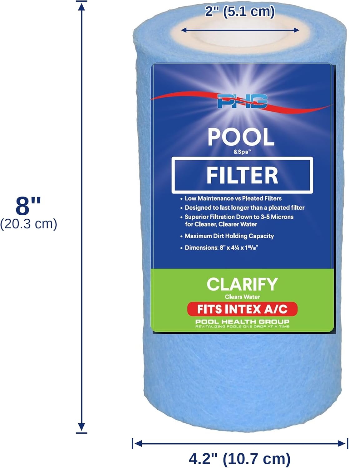 New A or C Long Lasting Meltblown Pool Filter Replacement Type iii Pool Filter Compatible with Intex 29000E/59900E