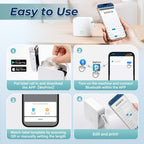 P0 Label Maker, Thermal Machine Sticker Label Printer, Label Maker Waterproof Labels, Multiple Templates, Portable