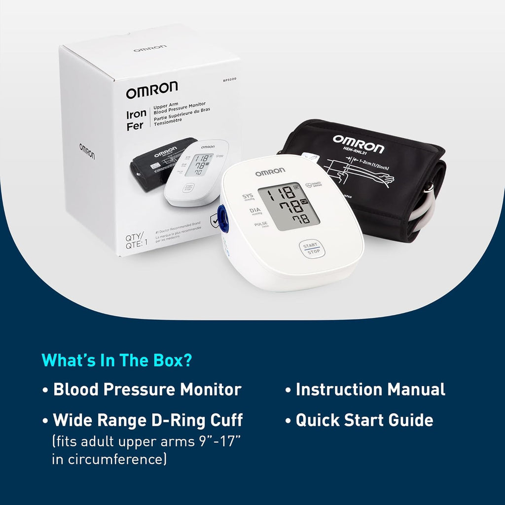Iron Blood Pressure Monitor for Home Use & Upper Arm Blood Pressure Cuff - #1 Doctor & Pharmacist Recommended Brand