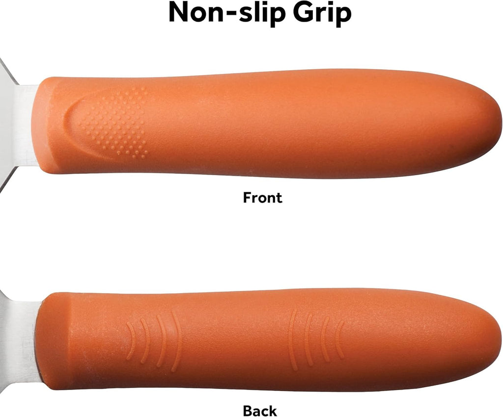 5" x 3" Orange Cool Touch Handle Griddle Turner/Spatula