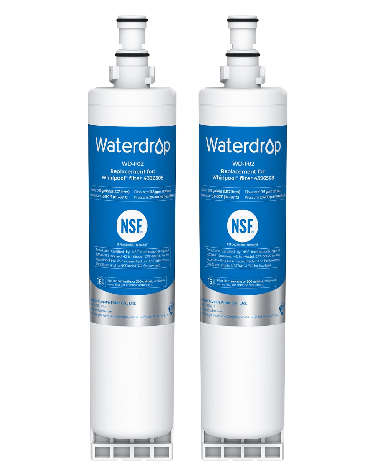 4396508 Water Filter Replacement for Everydrop EDR5RXD1, 2 Pack