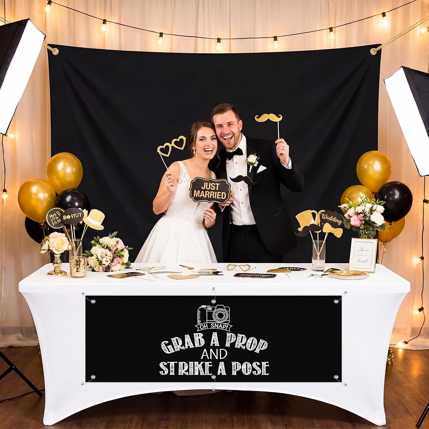 1x3ft Photo Booth Table Accessories Banner Graduation Photo Booth Props Sign, PVC Vinyl Hanging Background for Party