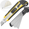Utility Knife, Box Cutter Retractable,3 Pcs Blades Inside, 1-Pack