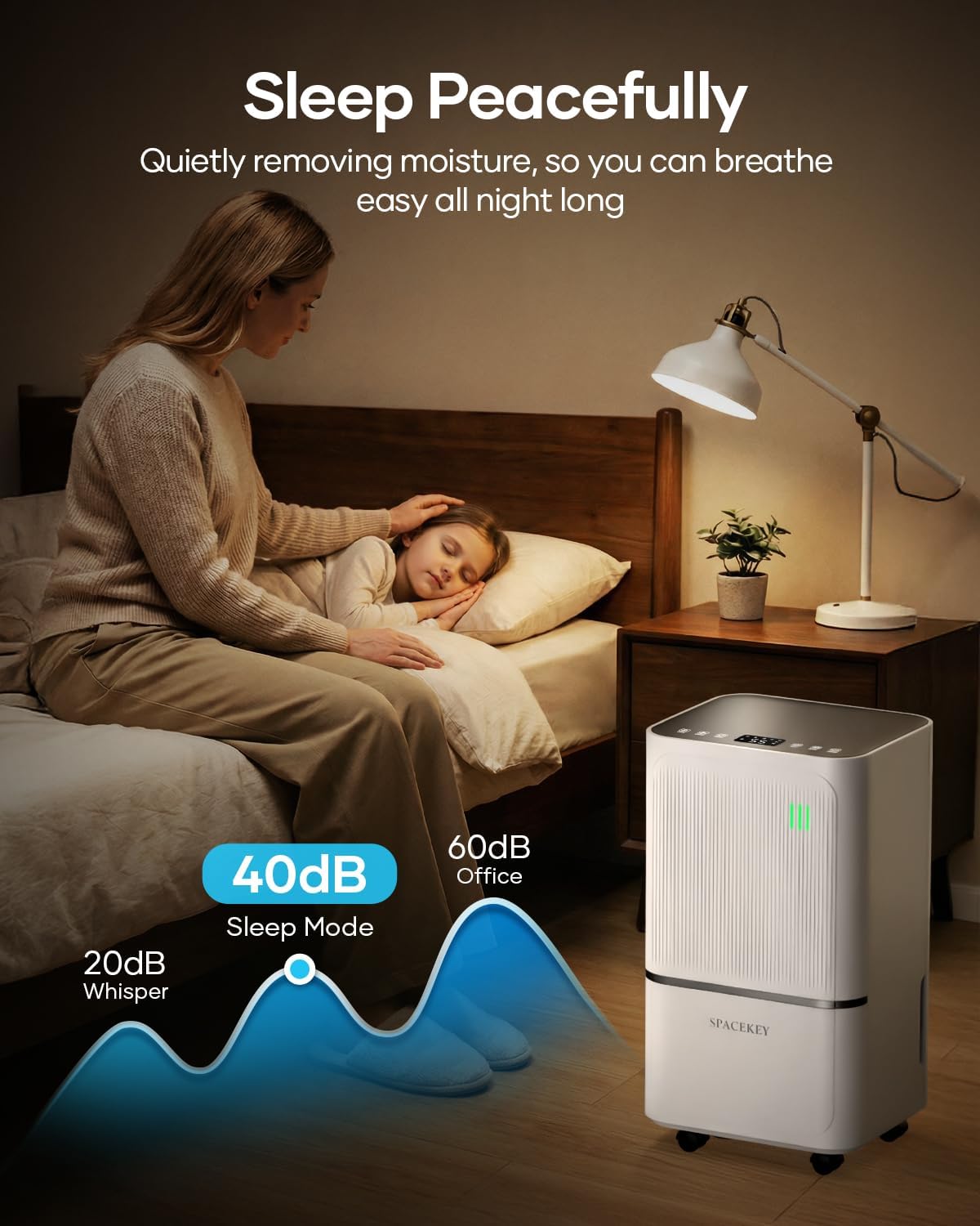 34 Pints Dehumidifier for Basement with Drain Hose Up to 2500 Sq.Ft, Compressor Dehumidifiers for Home, Bedroom