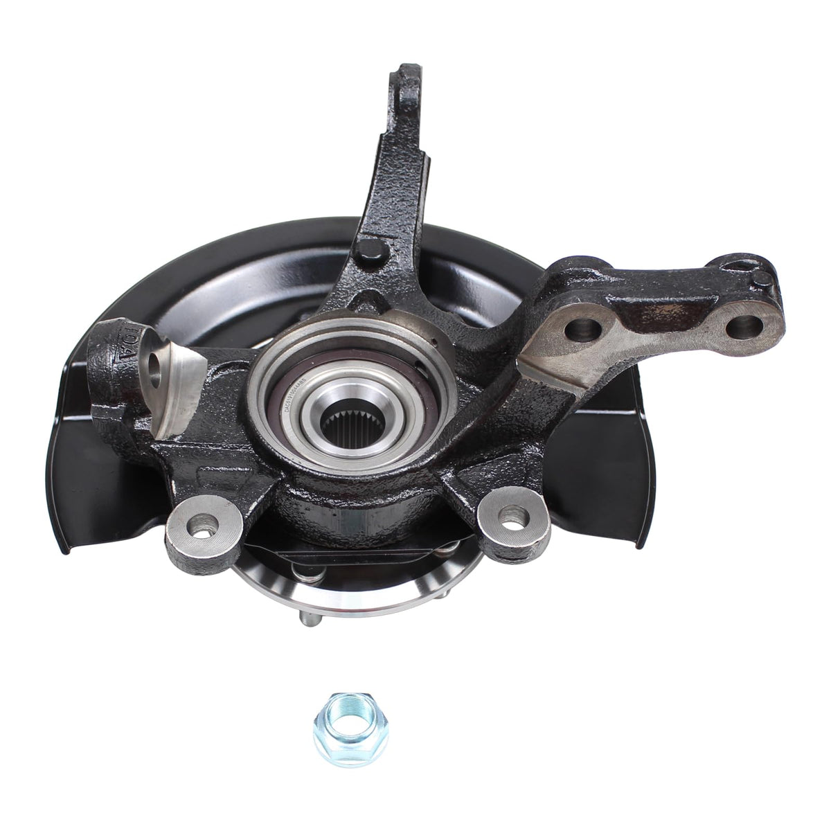 Front Left Side Steering Knuckle and Wheel Bearing Hub Assembly