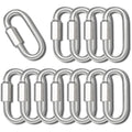 1.48IN Quick Link,Heavy Duty Locking Carabiner (12PCS,Silver)