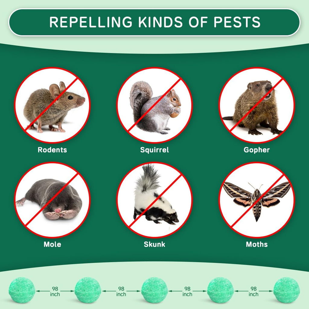 Moth Balls for Outdoor Use, Peppermint Rodent Repellent Balls 14 Pack | rodent repellent tablets moth balls for