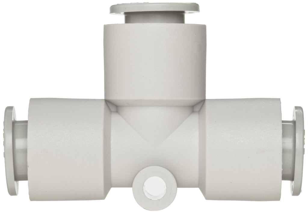 SMC KQ2T04-00A PBT Push-to-Connect Tube Fitting, Union Tee, 4 mm Tube OD (Pack of 10)