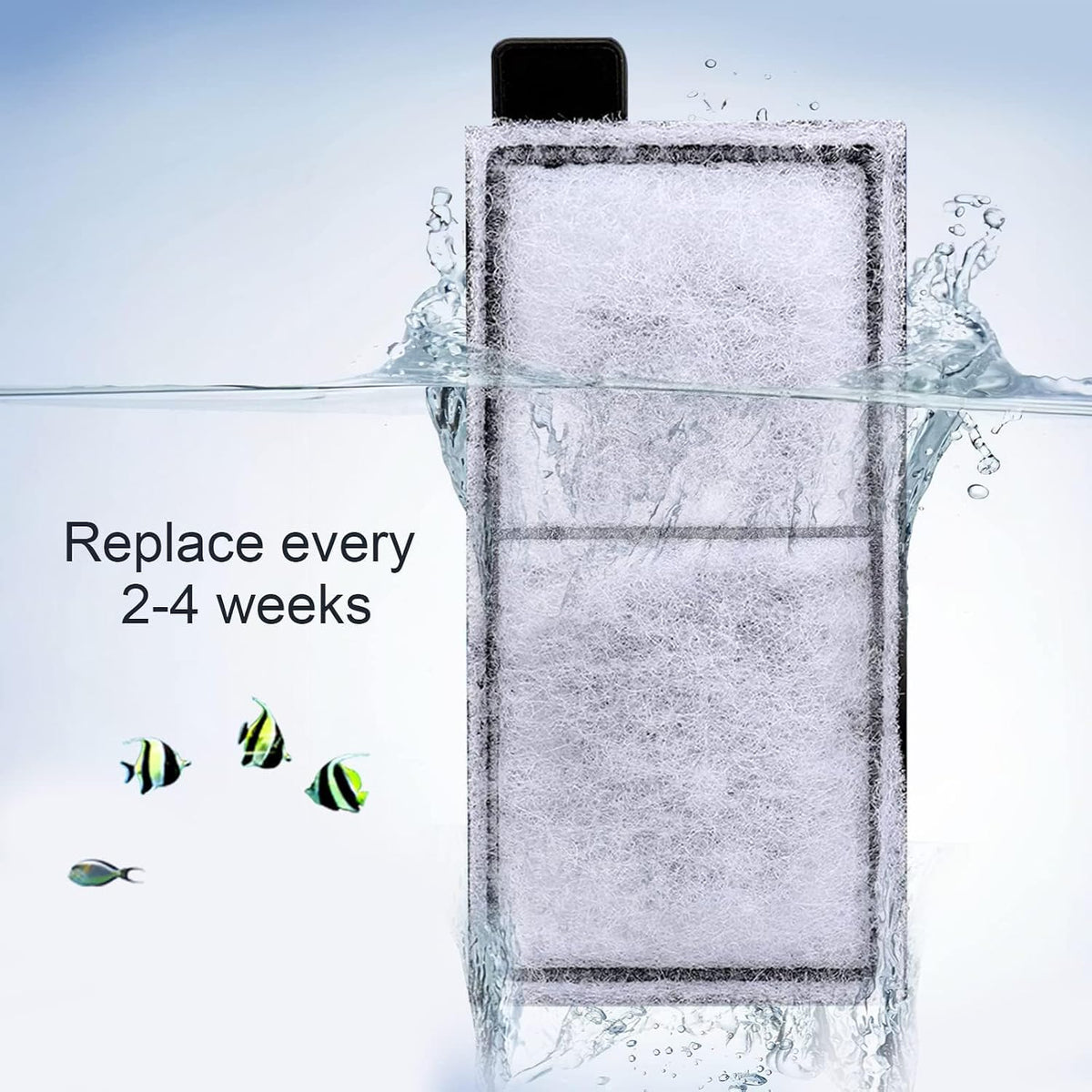 8 Pack Aquarium Filter Cartridge Replacement Fish Tank Filter Cartridge for Aquarium Internal Filter (Small)