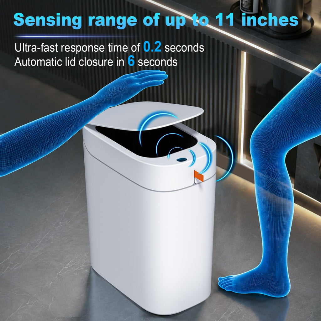 Bathroom Trash Can,Includes 180 Drawstring Trash Bags.