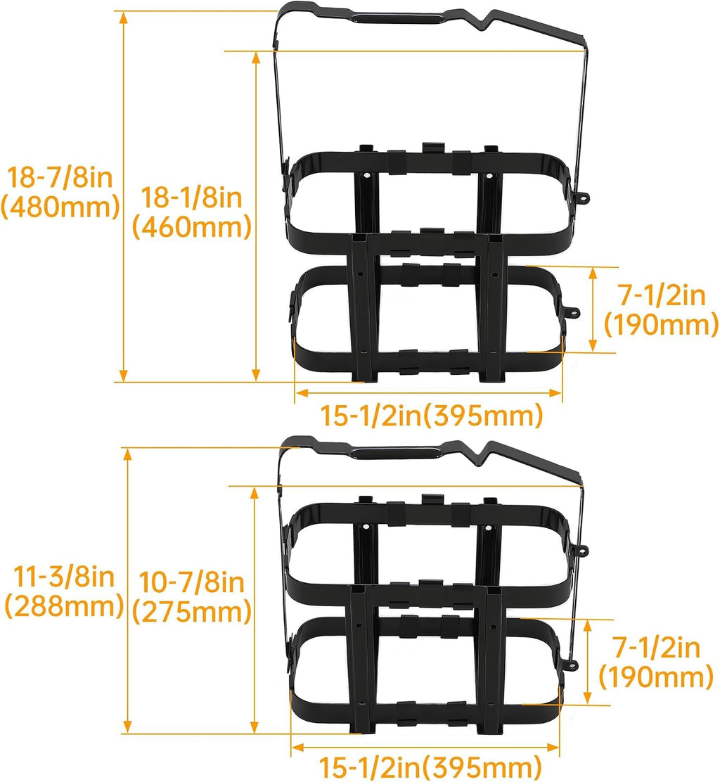 Gas Can Holder for 5 Gallon Steel Jerry Can Fuel Tank Can Holder | Petrol Diesel Storage Can Holder Black