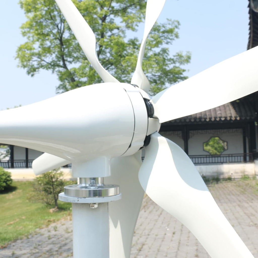 Wind Turbine Generator 400W 12V 6-Blade Wind Power Generator with Mppt Charge Controller,RV Wind Power Generator, Off
