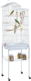 62.5-inch Roof Top Flight Bird Cage for Parakeets Cockatiels Conures Finches Lovebirds Canaries Budgies Small