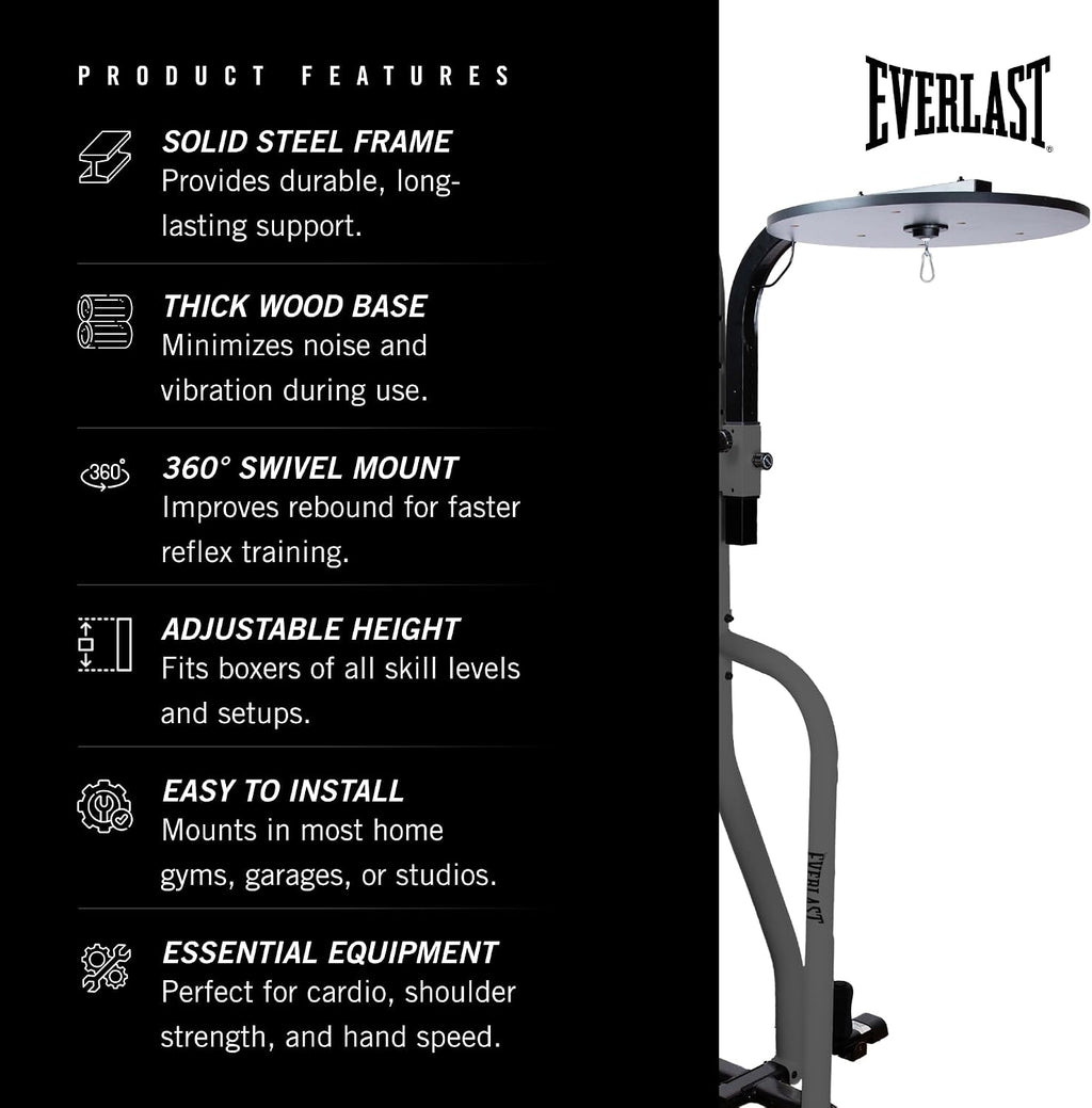 Adjustable Speed Bag Platform | Boxing, Heavy-Duty Mount, Training | Cardio, Not Included