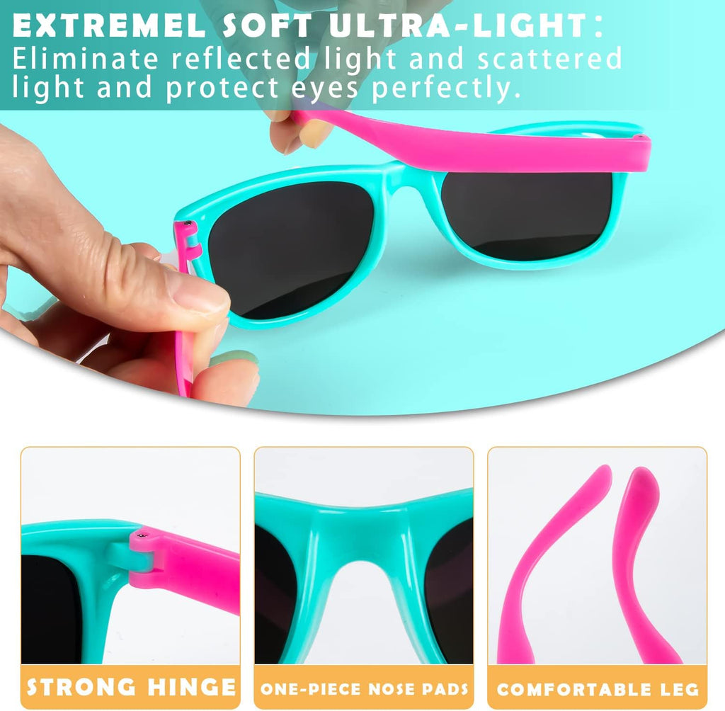 Kids Sunglasses Bulk,Toddler Sunglasses with UV400 Protection Kid Sunglasses Party Favors for Boys Girls Age 3-8