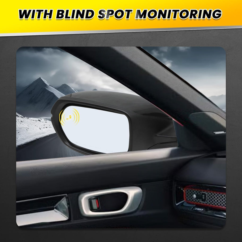 OsyphereX Left Side Mirror Assembly Compatible with CR-V 2017-2022 9pins