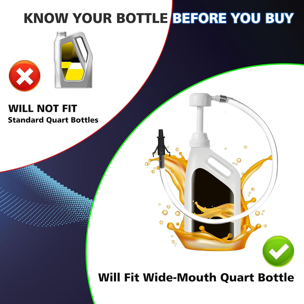 Fluid Pump for Standard Quart Bottles, 10cc Per Pump Stroke