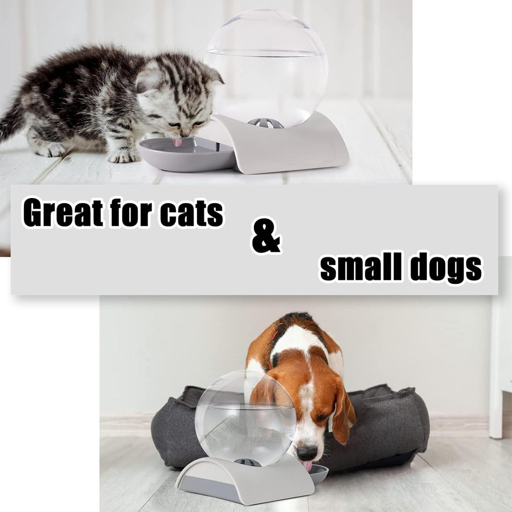 Pet Water Dispenser, 2.8L Automatic Gravity Cat Water Dispenser for Cats, Dogs & Rabbit, Detachable Cat Dog Water