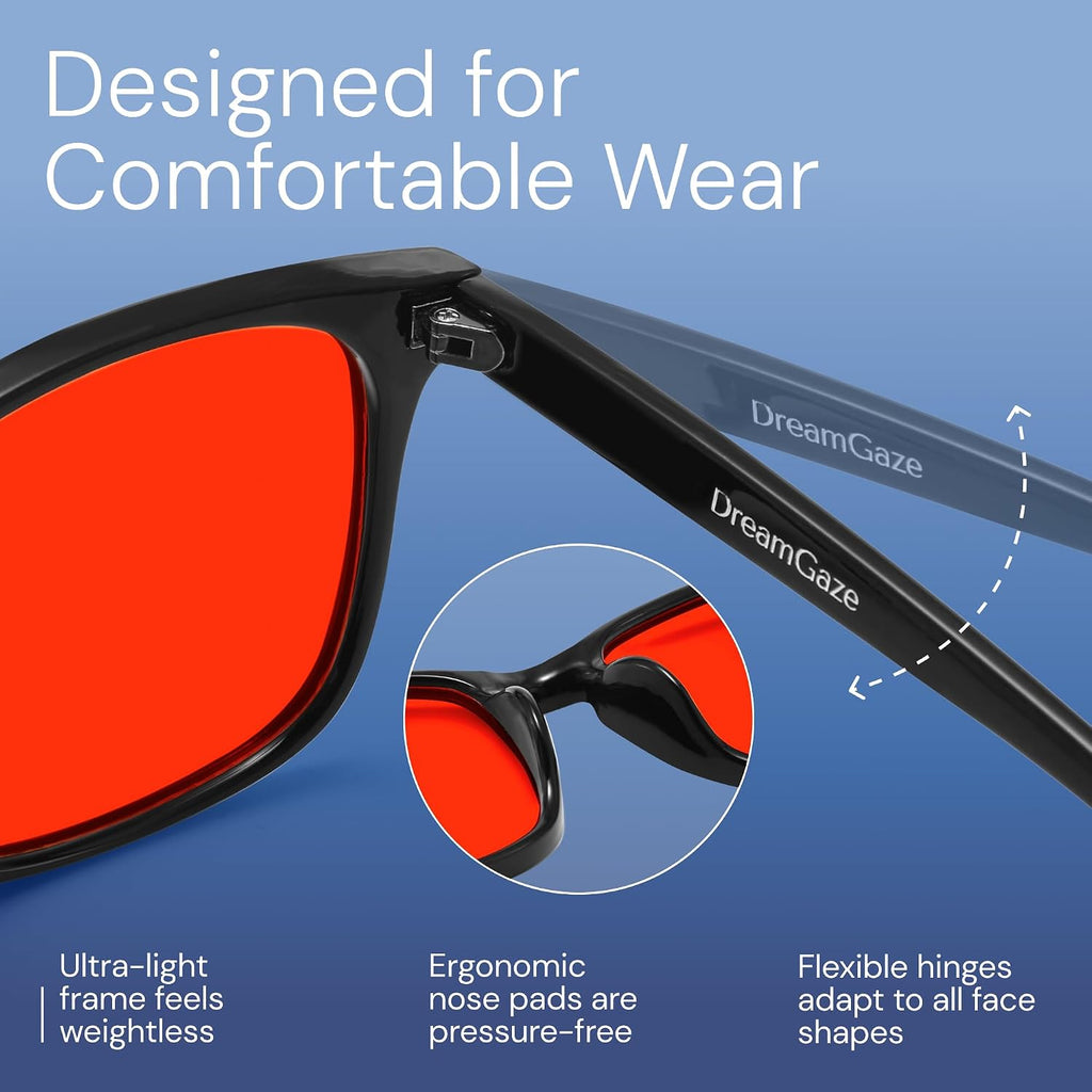 High Tech Blue Light Blocking Gaming Glasses - Red Lenses | Computer Glasses, Advanced Blue Light Blocking, Screen