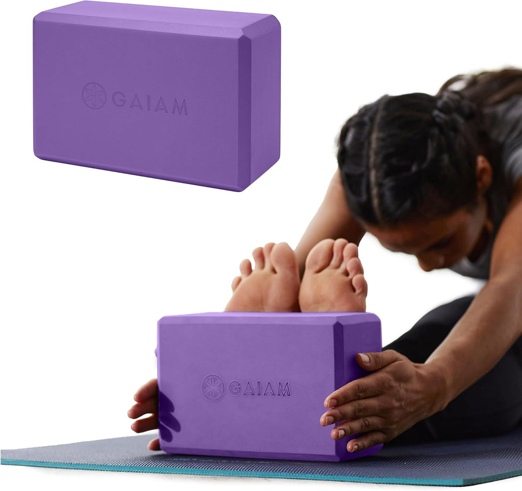 Yoga Block - Supportive Latex-Free Eva Foam - Soft Non-Slip Surface with Beveled Edges for Yoga, Pilates, Meditation
