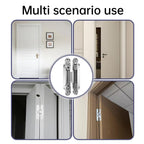 2PCS 7'' Invisible Concealed Door Hinges 180 Degree Swing Hinge (Silver)