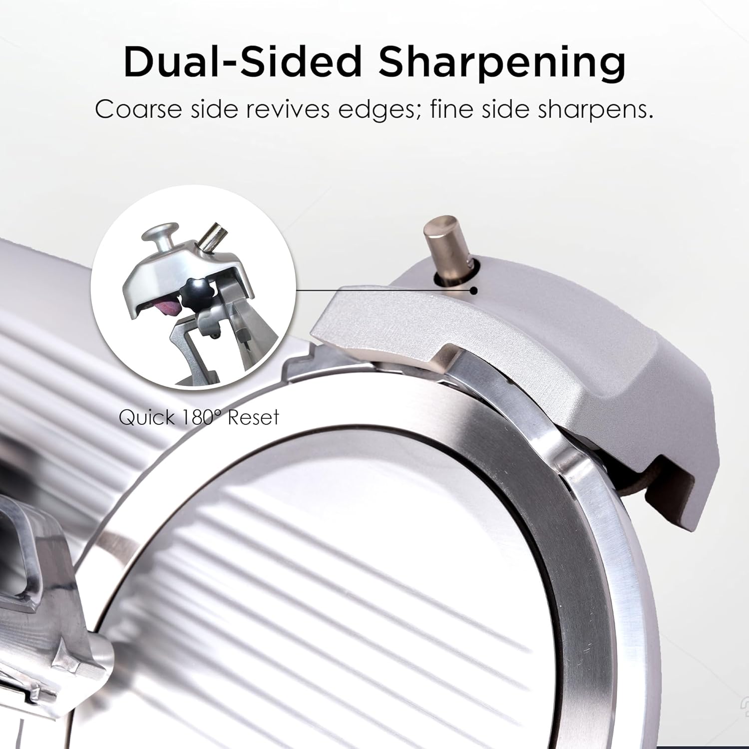 10" Electric Meat Slicer, 1/3 HP Deli Slicer with Italian Carbon Steel Blade, Lunch Food, Semi-frozen Meat, Cheese