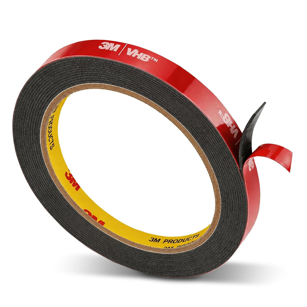 3M Double Sided Tape, Heavy Duty, 0.24" x 15.4Ft, 5925, Black