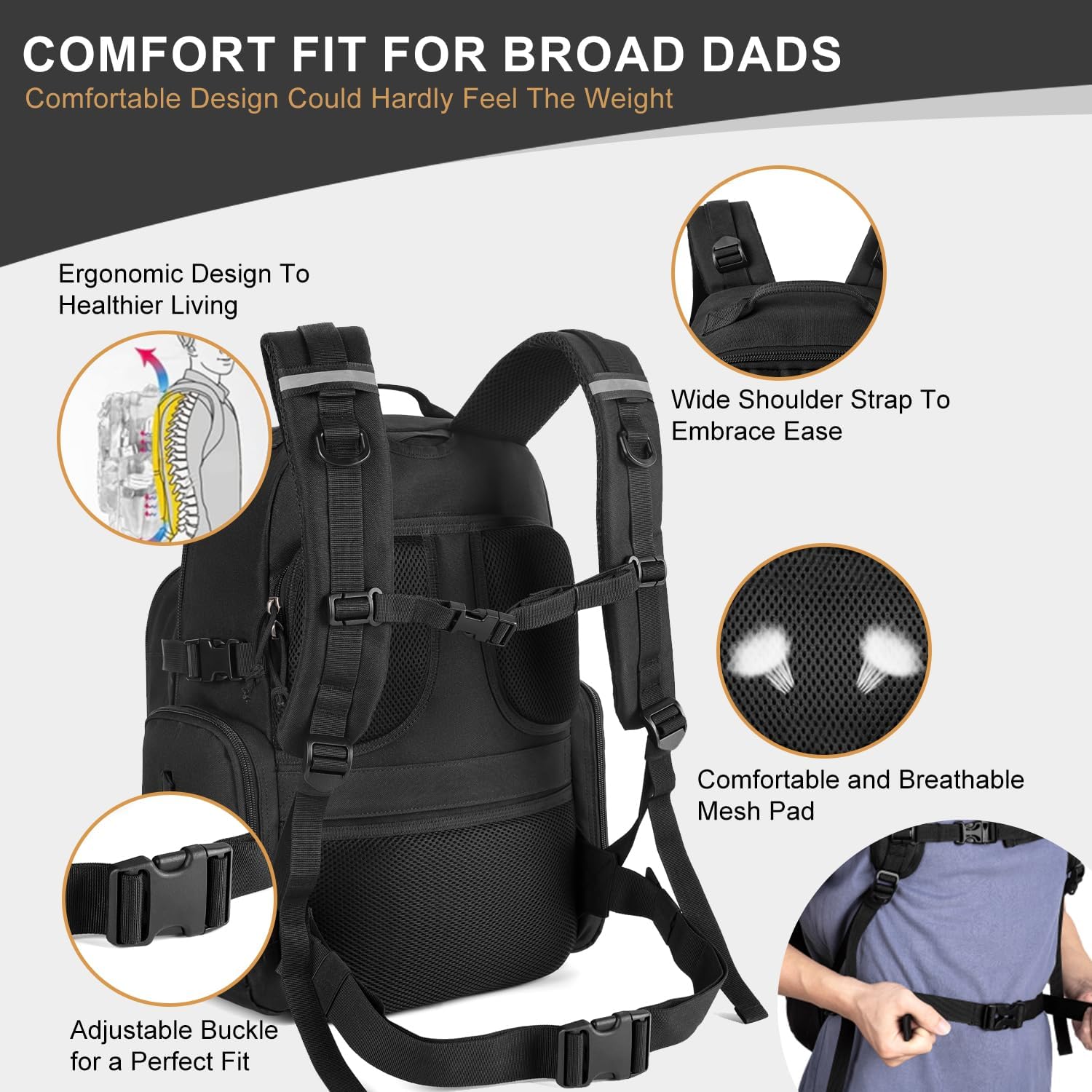 Military Diaper Bag for Dad: Tactical Design with Changing Pad & Daddy Patches - Pride Solution for Veteran Fathers