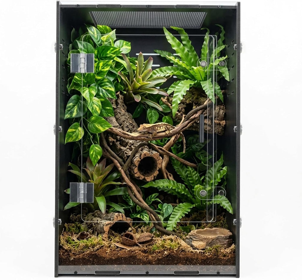 16x16x24 PVC Reptile Terrarium, 25 Gallon Tank for Adult Reptiles Habitat