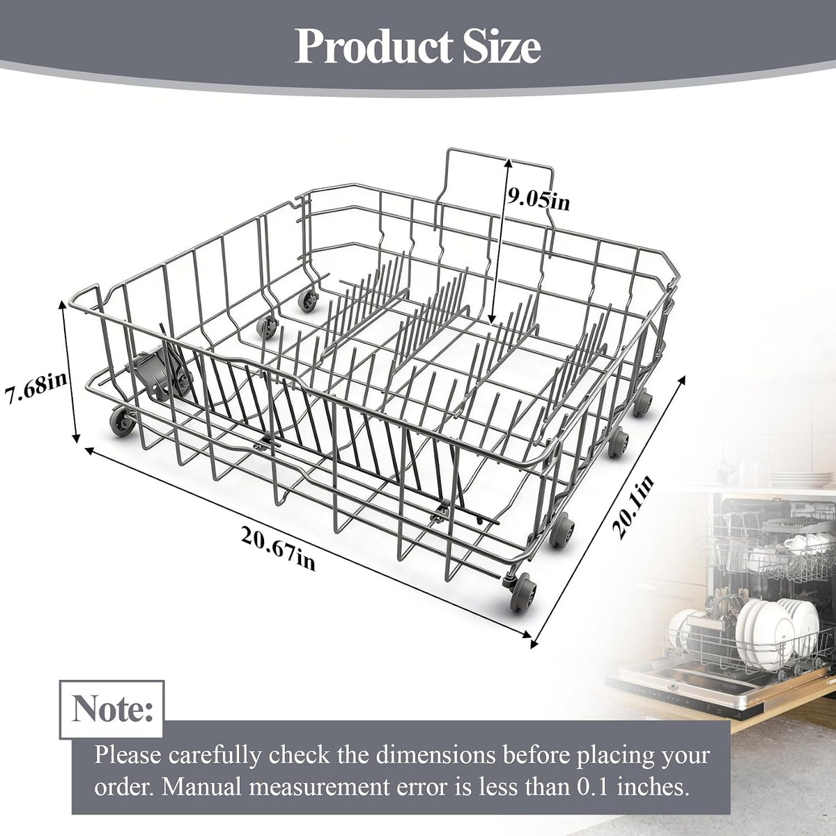 00770545 Dishwasher Lower Dishrack Compatible with Bosch Dishwasher