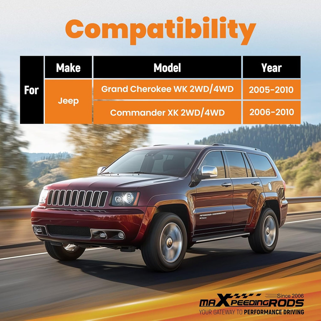 maXpeedingrods 2" Lift Kit for Jeep Grand Cherokee WK Commander XK 2006-2010, Suspension Lift Spacer Kit with Longer Bolts
