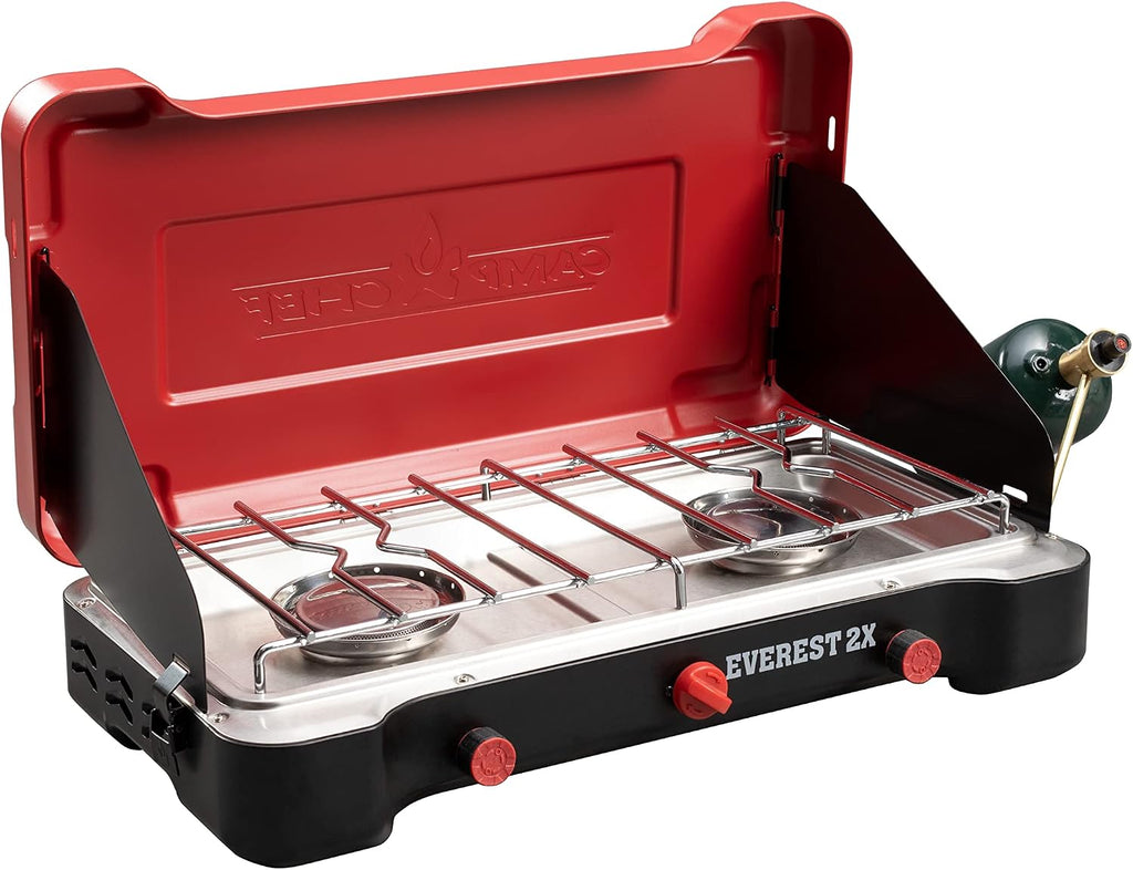 Everest 2X 2-Burner Portable Camping Stove, 40,000 BTUs, Propane