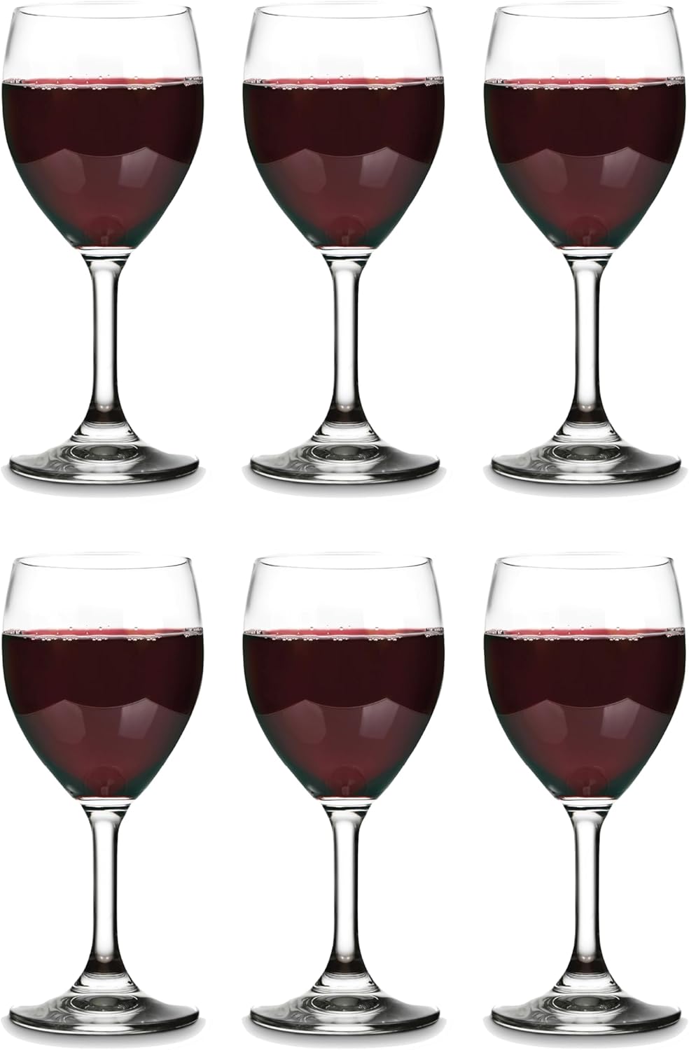 Small Wine Glasses Set of 6, Thin Stem Copas De Vino, 8.5 Oz