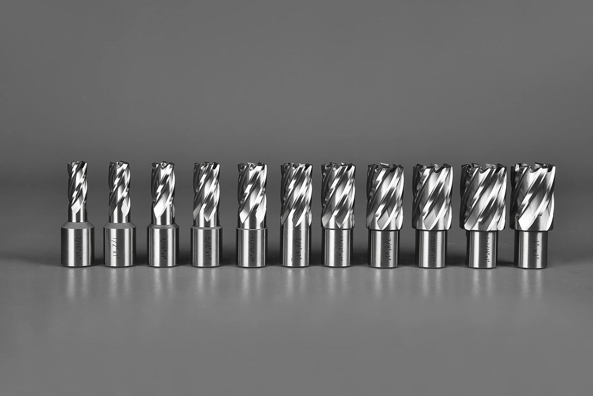 Annular Cutter Set JESTUOUS 3/4 Inch Weldon Shank 1 Cutting Depth 13pcs