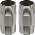 2" Stainless Steel Nipple Pipe Fitting, 3/4" NPT, 2 Pcs