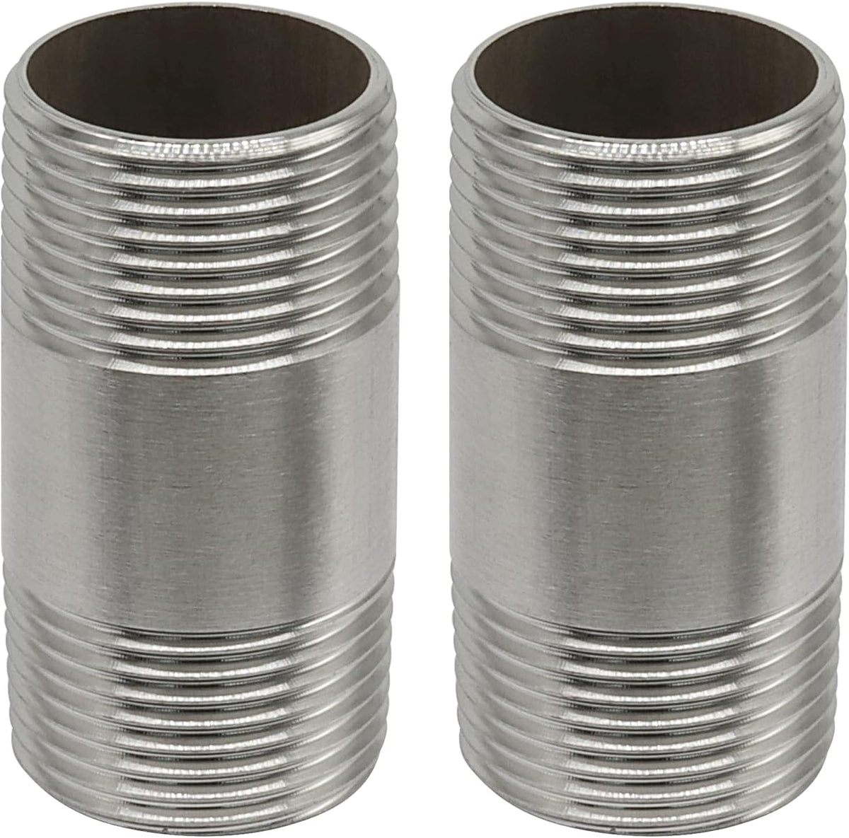 2" Stainless Steel Nipple Pipe Fitting, 3/4" NPT, 2 Pcs