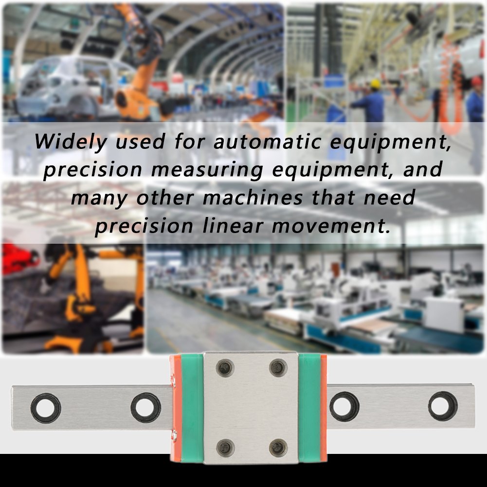 Linear Motion Guides, LML7B Miniature Linear Rail Guide 7mm Width + Slide Block for 3D Printer and CNC Machine (70mm)