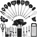 Kitchen Utensil Set-Silicone Cooking Utensils-33 Kitchen Gadgets & Spoons for Nonstick Cookware-Silicone and