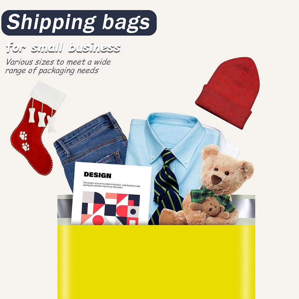 Poly Mailer 10x13 Inch 100Pcs, Shipping Bags for Clothing, Yellow