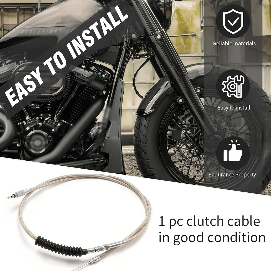Saihisday Clutch Cable 79" Replacement for Harley Iron Softail Dyna