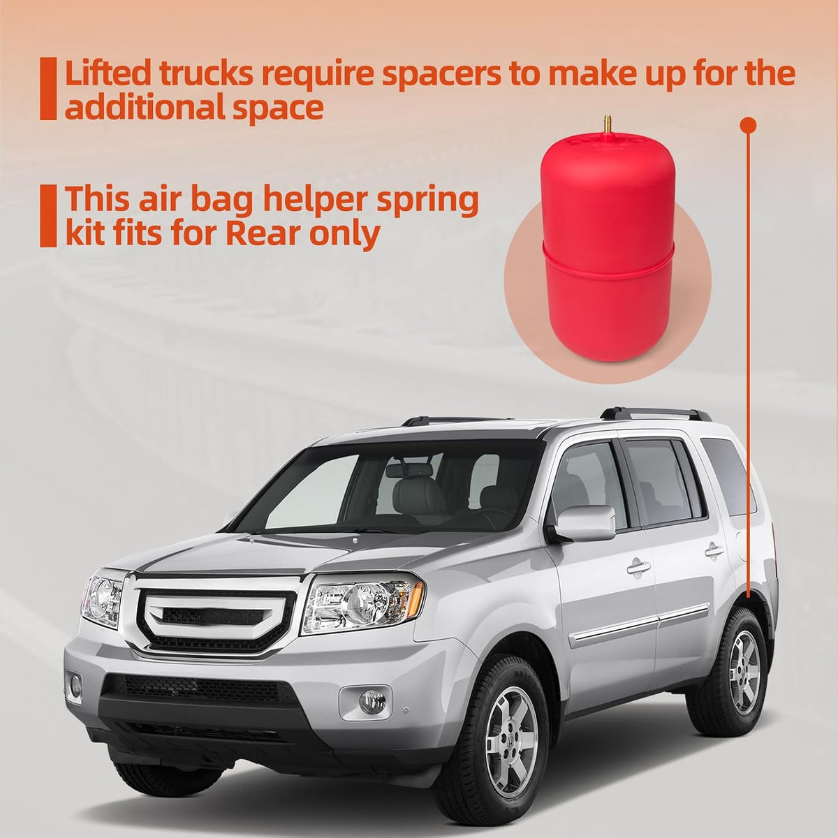 Air Spring Bag Suspension Kit Compatible with 2005-2012 Acura MDX 2005-2017 Odyssey 2005-2009 Pilot OEM Number Replace 60815 Up to 1,000 lbs