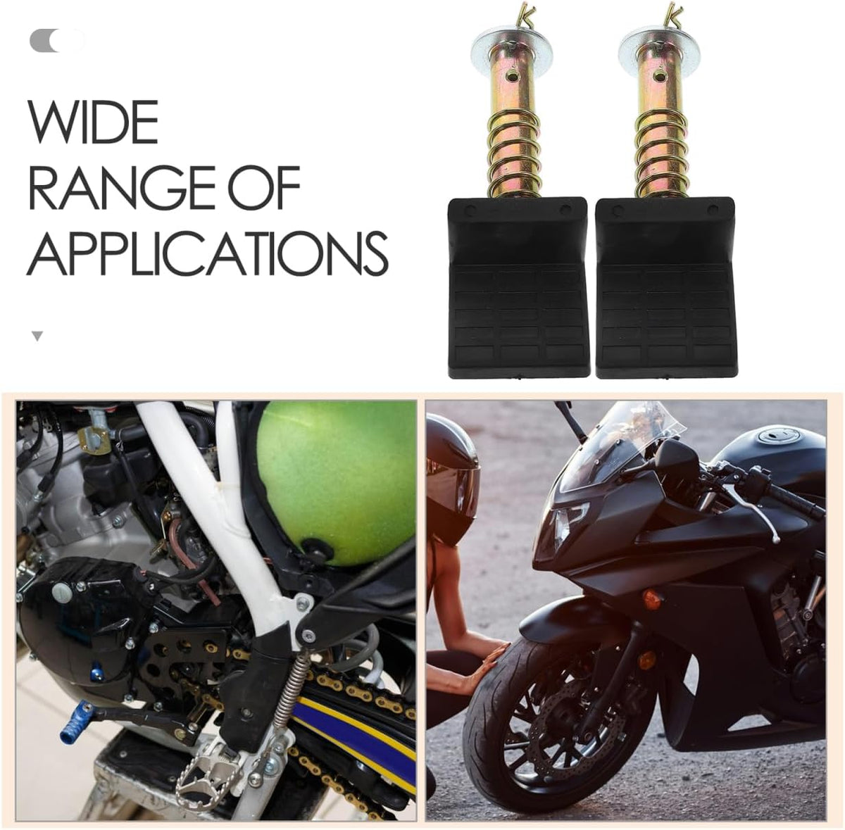 Motorcycle Lift Stand Heavy Duty L-Shaped Support Attachment 5.70 Inch Stable Wheel Rack Holder for Secure Parking