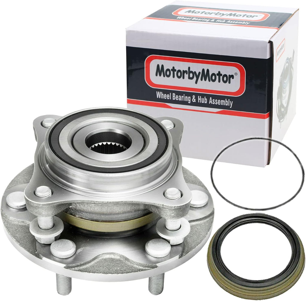 MotorbyMotor 950-001 Front Wheel Bearing and Hub Assembly 4WD with 6 Lugs fits for Toyota Tacoma 4Runner FJ Cruiser, Lexus GX460 GX470 Wheel Hub Bearing Assembly 515040