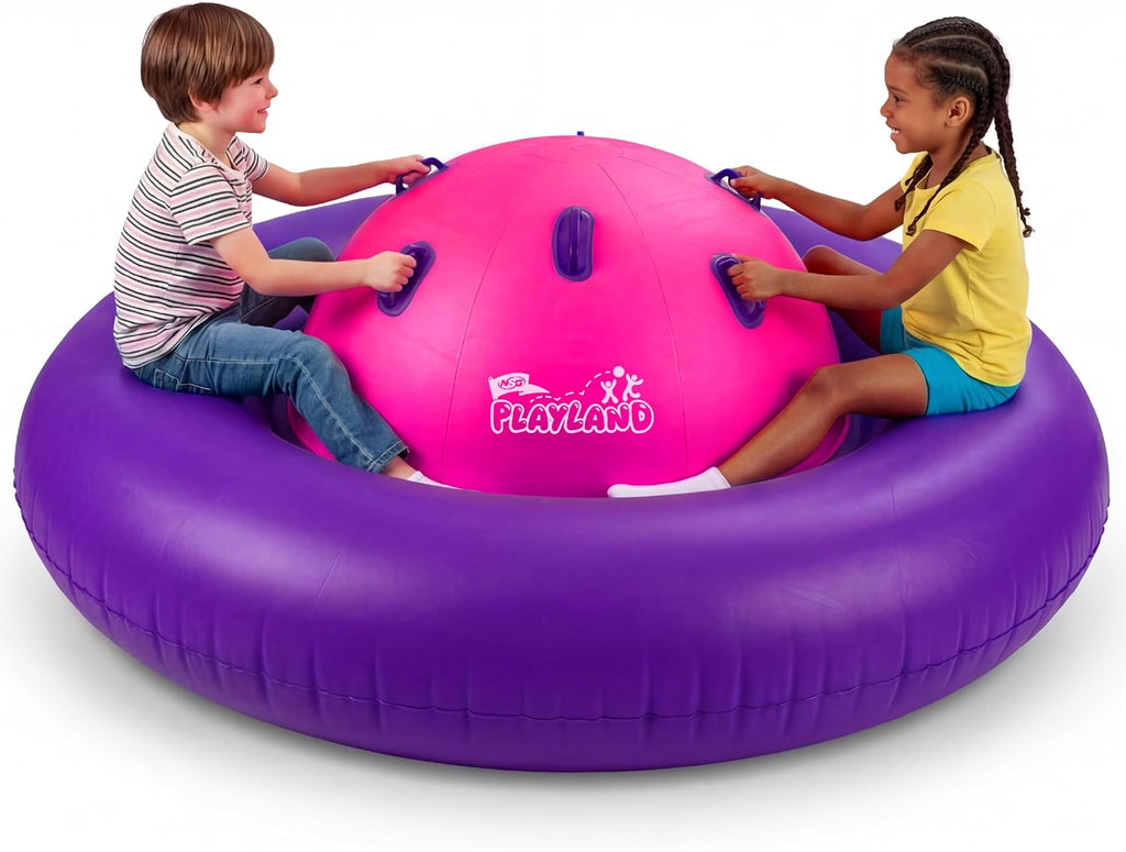 Playland Inflatable Dome Rocker for Kids Ages 5+ | Large 89” Balance Dome Rocker Bouncer with 8 Handles | Fits 3